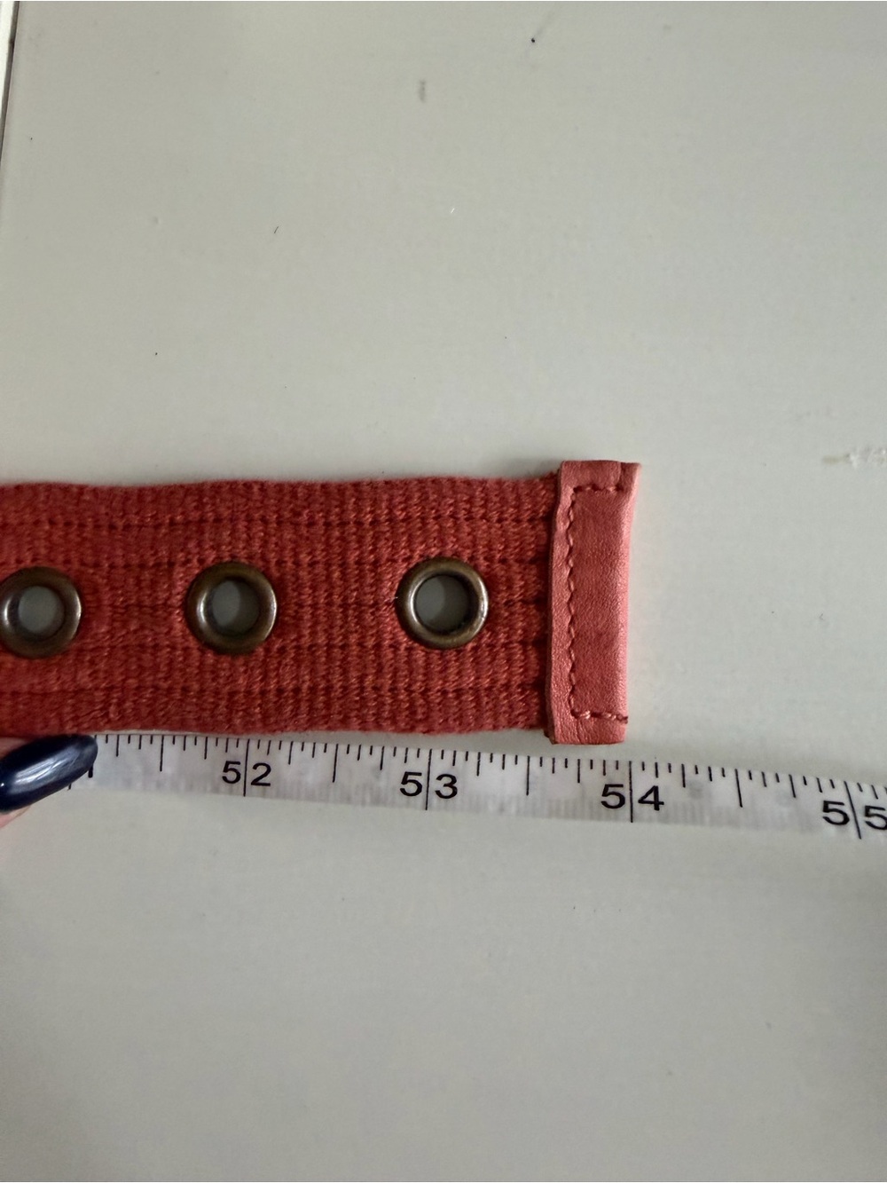 Free People Avril Canvas Grommet Belt in Rust Orange Size M/L - Picture 5 of 5